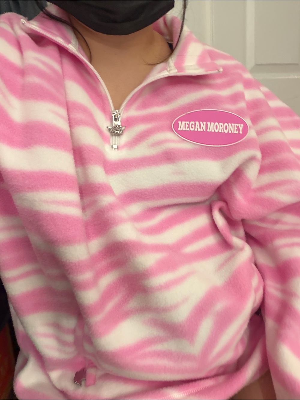 Megan Moroney Boys Lie cloud 9 Pink Fleece Quarter-Zip Top